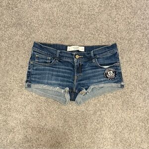 Abercrombie & Fitch Blue Jean Shorts Distressed Style